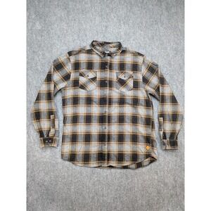 Off Grid XXXL 3XL Mens Flannel Shirt Plaid Long Sleeve Button Front Fall Classic